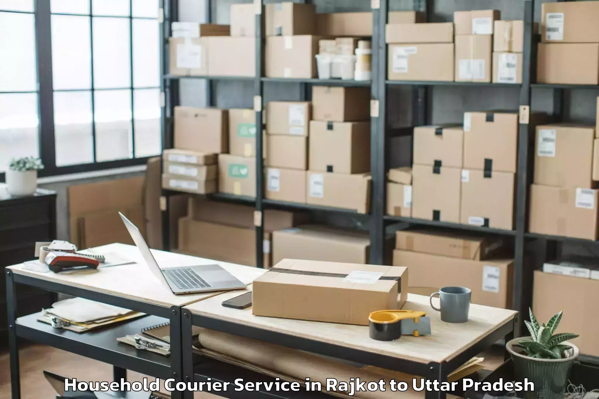 Book Rajkot to Mahatma Gandhi Kashi Vidyapeet Household Courier Online